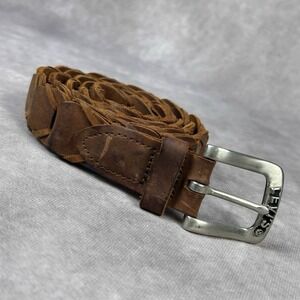 Vintage Levi Strauss & Co. S.F. Cal Size 40/105 Braided Brown Leather Belt #3560